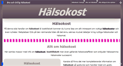 Desktop Screenshot of halsokost.biz